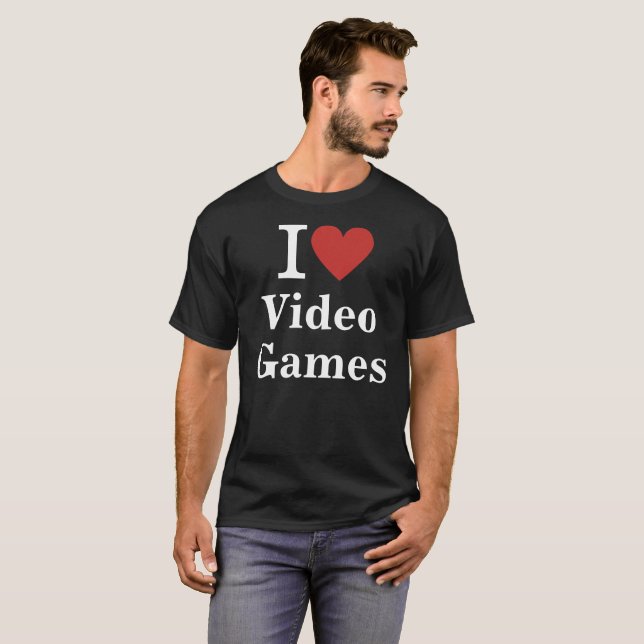 Camiseta Eu ❤️ Videos games PERSONALIZADOS (Frente Completa)