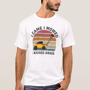 Camiseta Eu Vim E Mostrei Que Eu Chutei Grass Engraçado