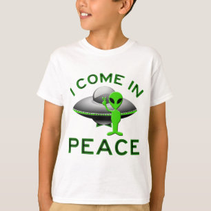CAMISETA EU VIM EM PAZ - ALIENÍGENA
