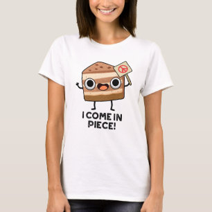 Camiseta Eu Vim Em Piece Engraçado Pun De Bolo
