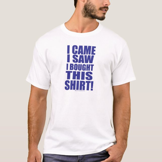 Camiseta Eu Vim Vi e Comprei Dito Épico (Frente)