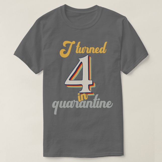 Camiseta Eu virei 4 no quarto aniversário (Frente do Design)