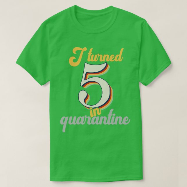 Camiseta Eu virei 5 no aniversário de 5 (Frente do Design)