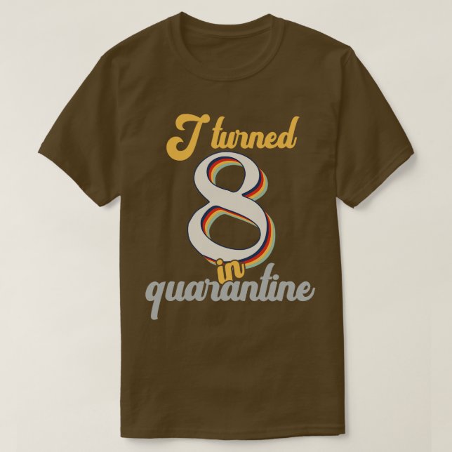 Camiseta Eu virei oito no oitavo aniversário (Frente do Design)