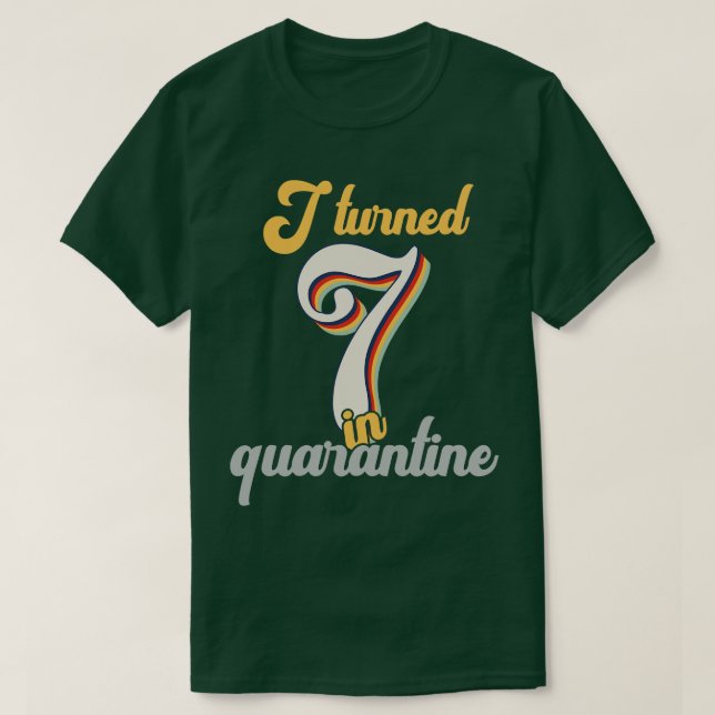Camiseta Eu virei sete no aniversário de 7 (Frente do Design)
