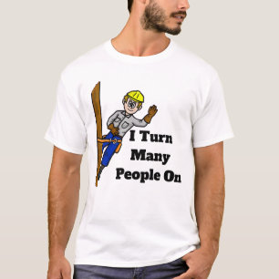 Camiseta Eu Viro Muitas Pessoas Na T-shirt Do Elétrico Line