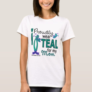 Camiseta Eu visto a cerceta para meu câncer de ovário da