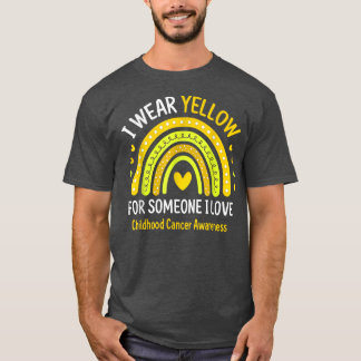 Camiseta Eu Visto a consciência amarela do Cancer de infânc