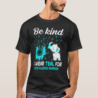 Camiseta Eu Visto a consciência das alergias à Comida lacri
