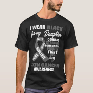 Camiseta Eu Visto a consciência do Cancer da Pele Negra