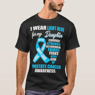 Camiseta Eu Visto a consciência do Cancer de próstata azul 