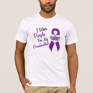Camiseta Eu visto a doença de Alzheimer roxa da fita