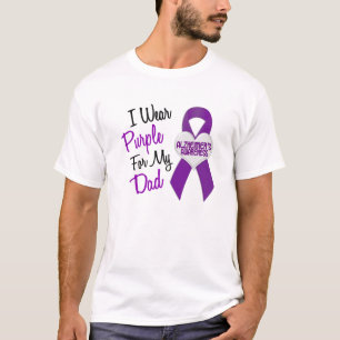 Camiseta Eu visto a doença de Alzheimer roxa da fita