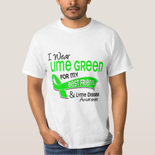 Camiseta Eu visto a doença de Lyme do melhor amigo do verd