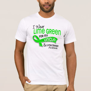Camiseta Eu visto a doença do tio Lyme do verde limão 42