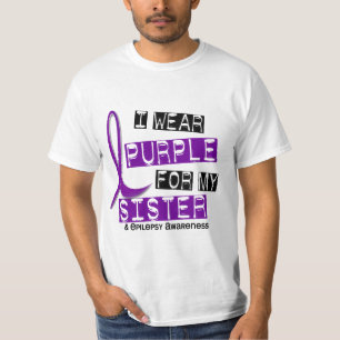 Camiseta Eu visto a epilepsia roxa da irmã