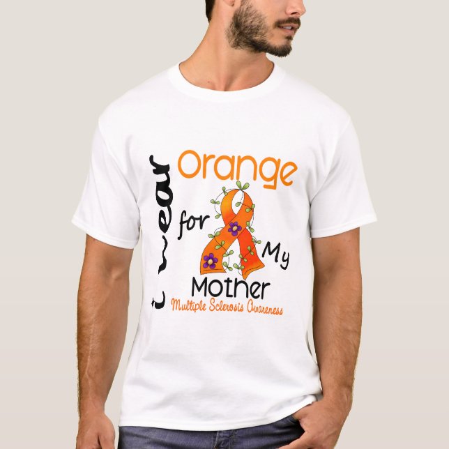 Camiseta Eu visto a esclerose múltipla do MS da mãe da (Frente)