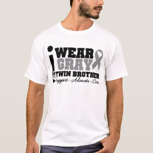 Camiseta Eu visto a fita cinzenta para meu irmão gémeo