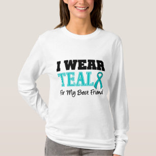 Camiseta Eu visto a fita da cerceta para meu melhor amigo