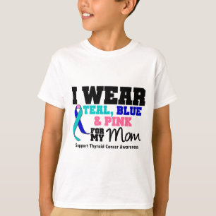 Camiseta Eu visto a fita do cancer de tiróide para minha