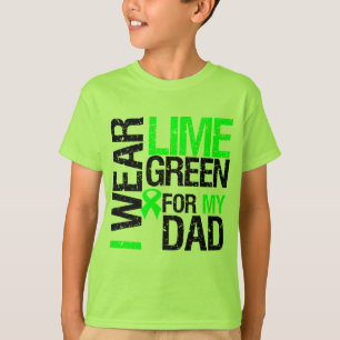 Camiseta Eu visto a fita do verde limão para meu linfoma d