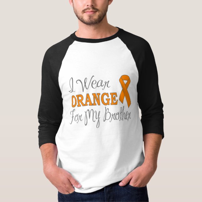 Camiseta Eu visto a laranja para meu irmão (a fita (Frente)