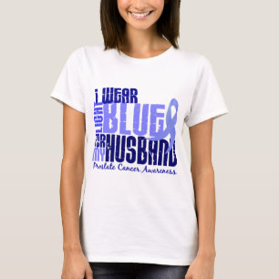 Camiseta Eu visto a luz - azul para o cancro da próstata d