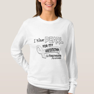 Camiseta Eu visto a pérola para meu mesotelioma da avó 42