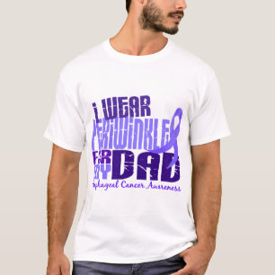 Camiseta Eu visto a pervinca para meu cancer esofágico do
