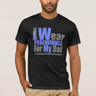 Camiseta Eu visto a pervinca para meu cancer esofágico do