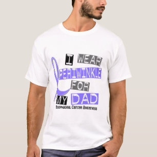 Camiseta Eu visto a pervinca para meu cancer esofágico do