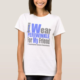 Camiseta Eu visto a pervinca para meu cancer esofágico do
