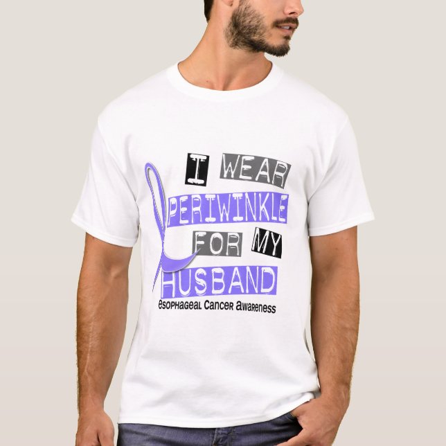 Camiseta Eu visto a pervinca para meu cancer esofágico do (Frente)