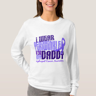 Camiseta Eu visto a pervinca para o cancer esofágico do pa