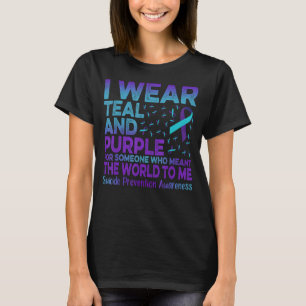 Camiseta Eu Visto A Prevenção Do Suicídio De Fita Roxa E Te