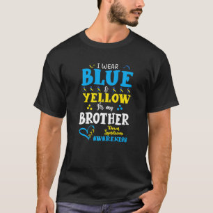 Camiseta Eu Visto Amarelo Azul Para A Síndrome De Irmão Bai