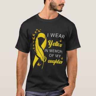 Camiseta Eu Visto Amarelo em Memória da Filha do Cancer Sar