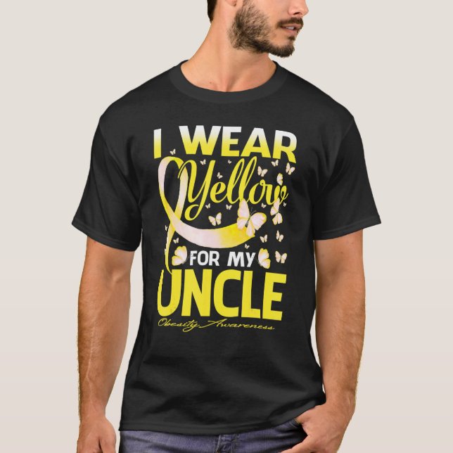 Camiseta Eu Visto Amarelo Para A Consciência Da Obesidade D (Frente)