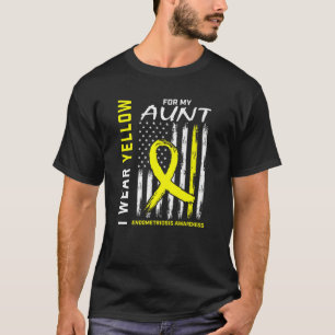 Camiseta Eu Visto Amarelo Para A Consciência Da Tia Endomet