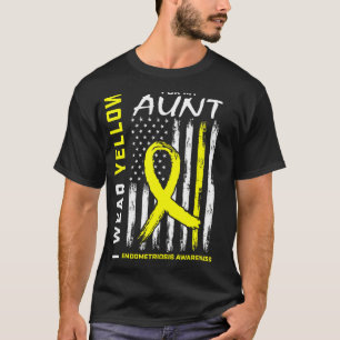Camiseta Eu Visto Amarelo Para A Consciência Da Tia Endomet