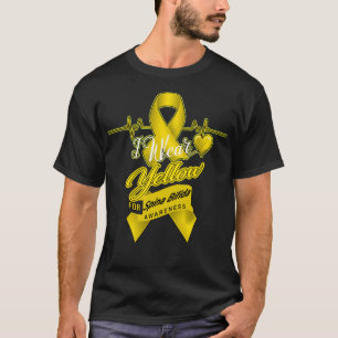 Camiseta Eu visto Amarelo Para A Consciência De Spina Bifid