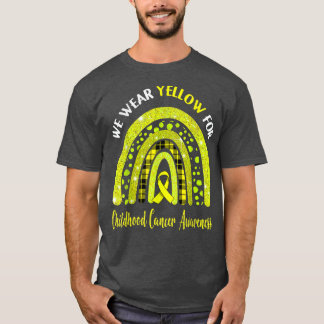 Camiseta Eu Visto Amarelo Para A Consciência Do Cancer Na I