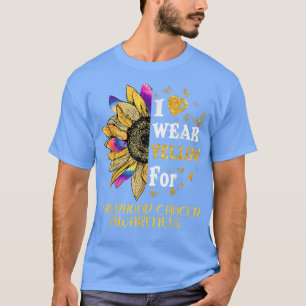Camiseta Eu Visto Amarelo Para A Consciência Infantil Do Ca