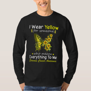 Camiseta Eu Visto Amarelo Para A Consciência Sarcoma Apoio