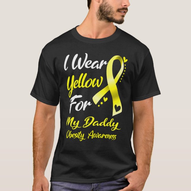 Camiseta Eu Visto Amarelo Para A Minha Consciência Da Obesi (Frente)