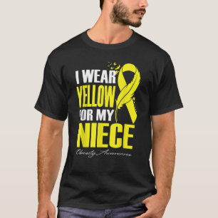 Camiseta Eu Visto Amarelo Para A Minha Própria Sensibilizaç