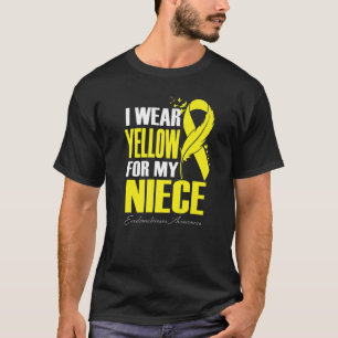 Camiseta Eu Visto Amarelo Para A Sensibilização Para A Endo