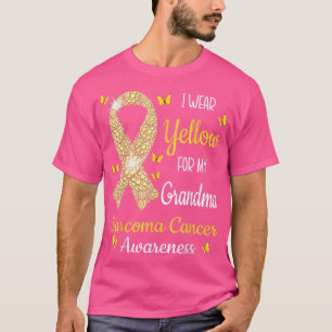 Camiseta Eu Visto Amarelo Para Minha Avó Sarcoma Cancer Awa