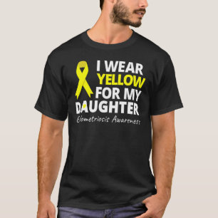 Camiseta Eu Visto Amarelo Para Minha Endometriose Filha Rib