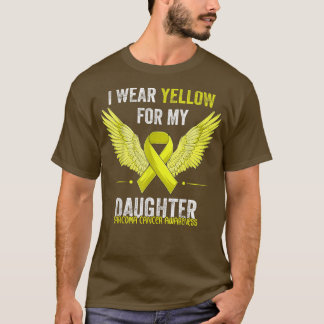 Camiseta Eu Visto Amarelo Para Minha Filha Cancer Sarcoma